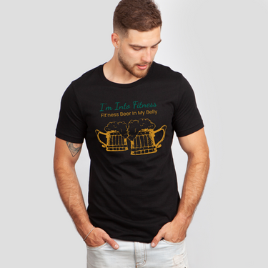 tankard beer in my belly black shirt